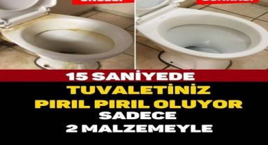 15 saniyede pırıl pırıl tuvaletler.!