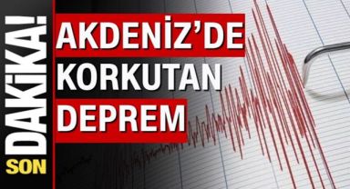 Kandilli Rasathanesi, Son Dakika deprem meydana geldiğini duyurdu.