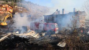 4 ev, 3 ahır ve 7 samanlık yangında kül oldu 