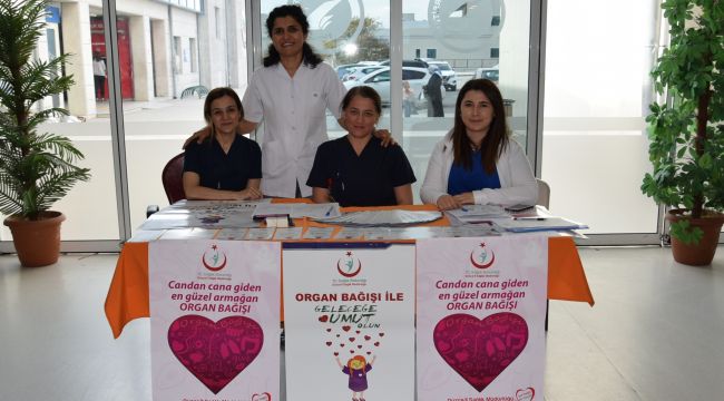 Organ ve doku bağışı farkındalık standı kuruldu