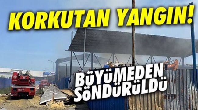 Geri dönüşüm tesisinde korkutan yangın
