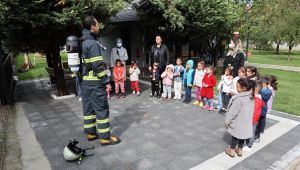 Miniklere yangın eğitimi